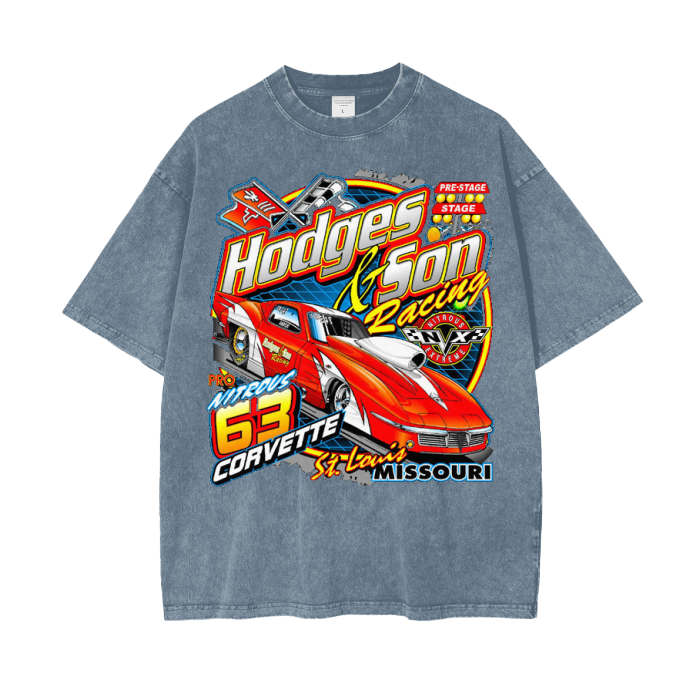 Dad's Favorite Racing Shirt (Acid Wash Oversize T-Shirt)