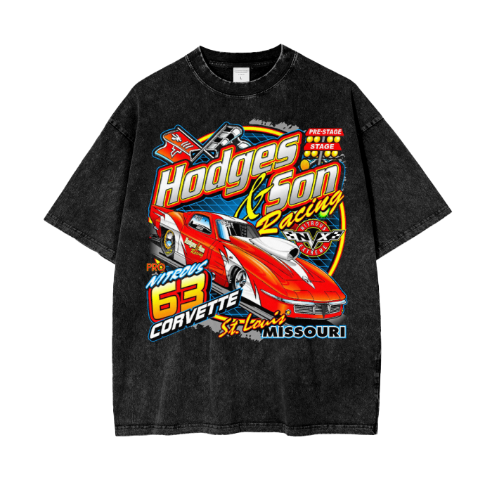 Dad's Favorite Racing Shirt (Acid Wash Oversize T-Shirt)