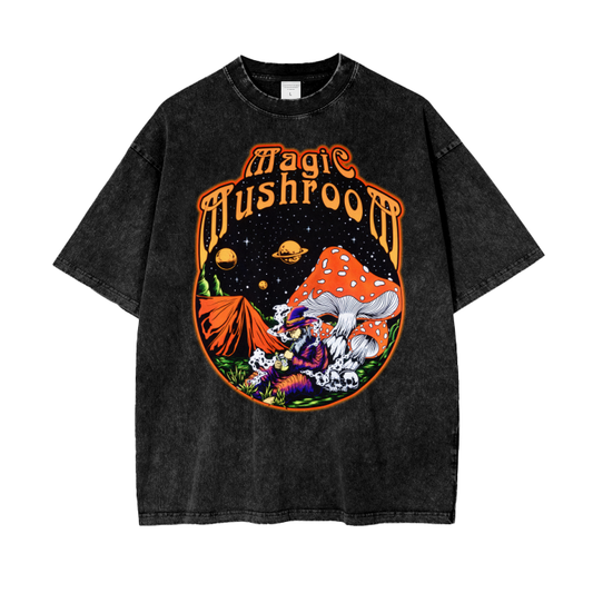 Mushroom Magic (Acid Wash Oversize T-Shirt)